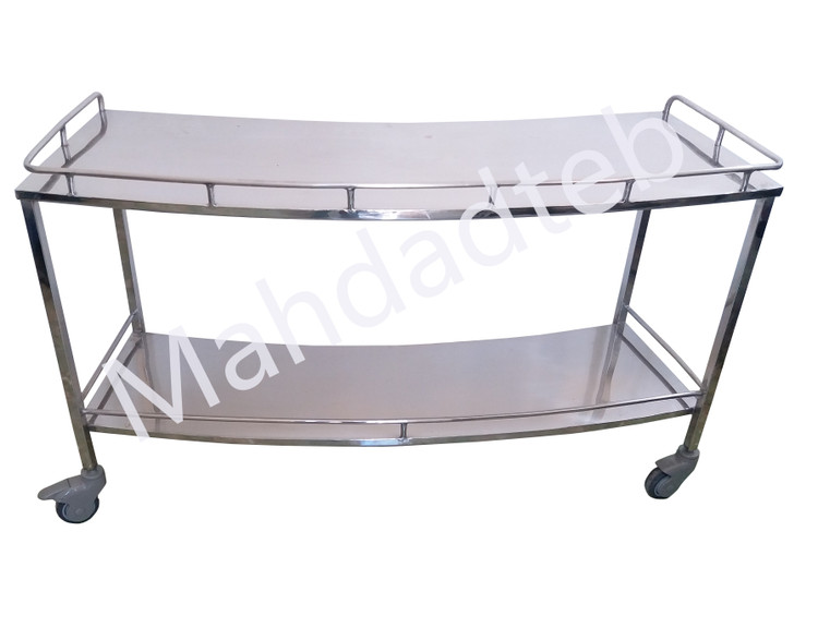 ترالی منحنی استیل مدل گارد دار - کد 2-MHT25