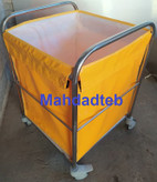 بین حمل البسه و ملحفه بیمارستانی تک خانه مربعی (ترولی تمیز و کثیف) - کد -MHT39 -1