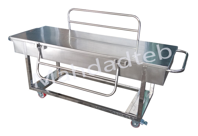 برانکارد حمل جسد استیل مدل بد ساید دار - کد -MHT53-2