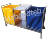 ترولی همپر دو خانه استیل (حمل البسه تمیز و کثیف)  2- کد -MHT38 -2