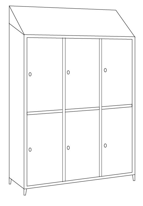 طرح کمد استیل کلین روم 6 خانه