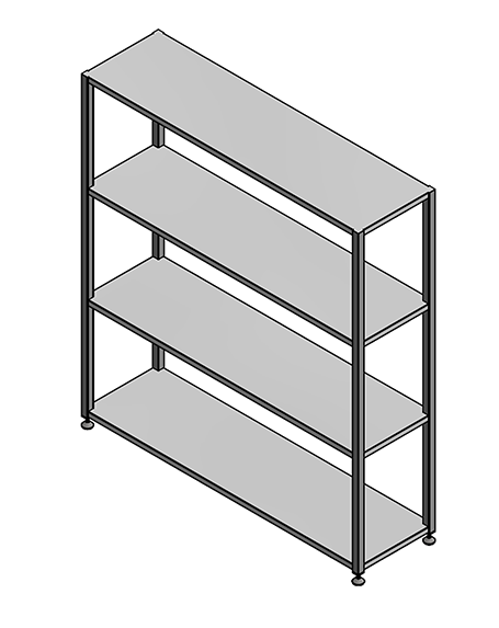 قفسه استیل 4 طبقه