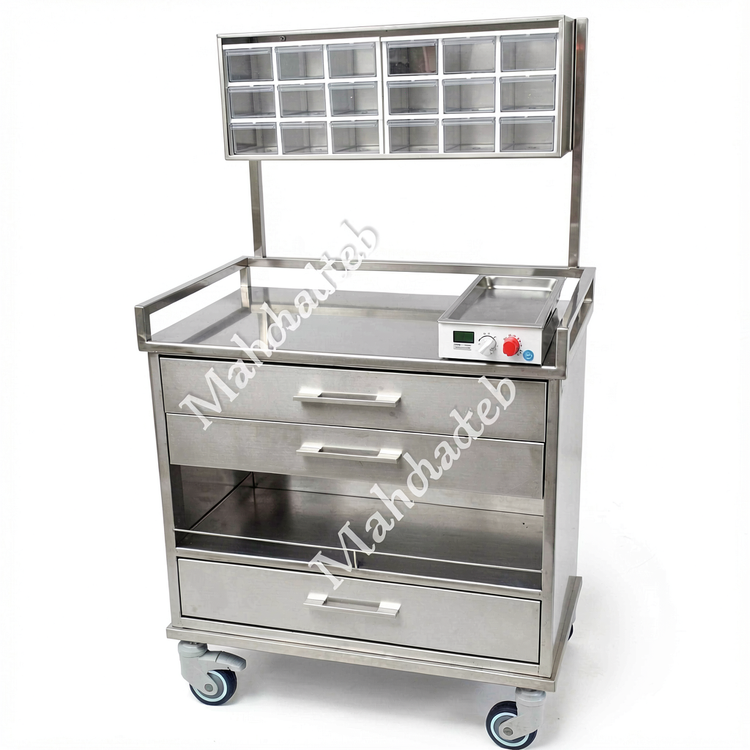 ترولی بیهوشی استیل