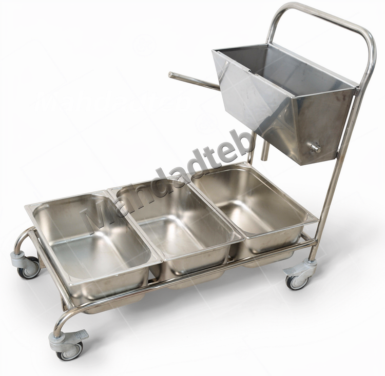 ترالی نظافت استیل