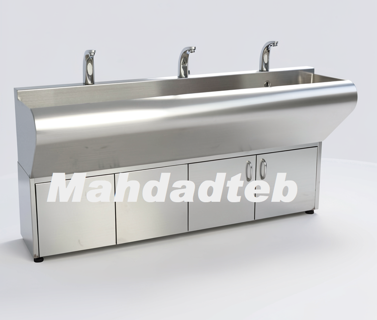 سینک اسکراب اتاق عمل کابیندار تکجداره