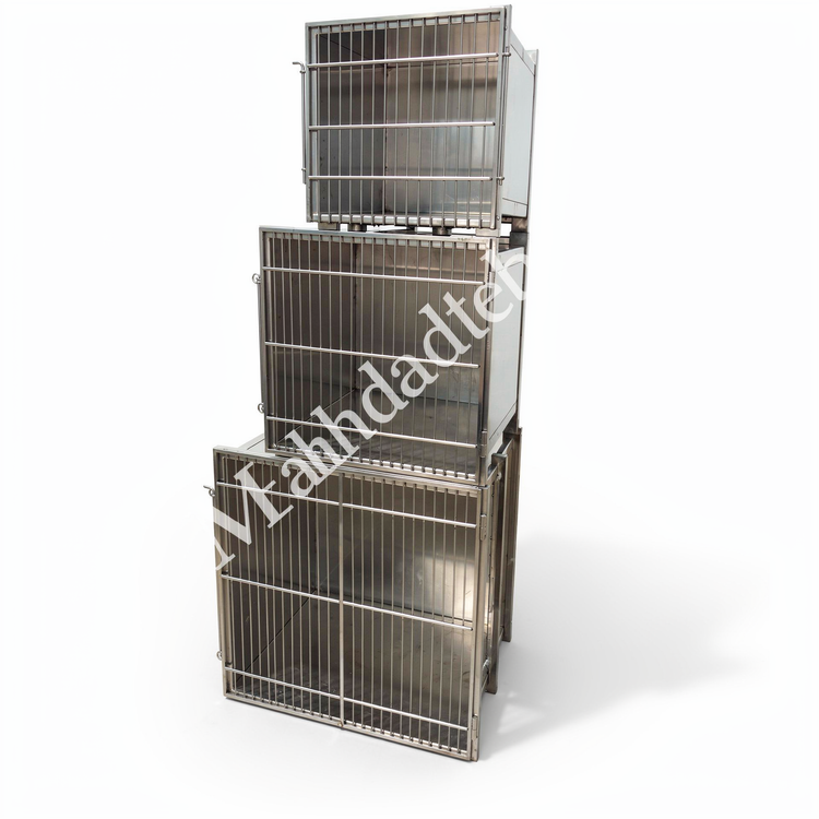 قفس کلینیک دامپزشکی استیل