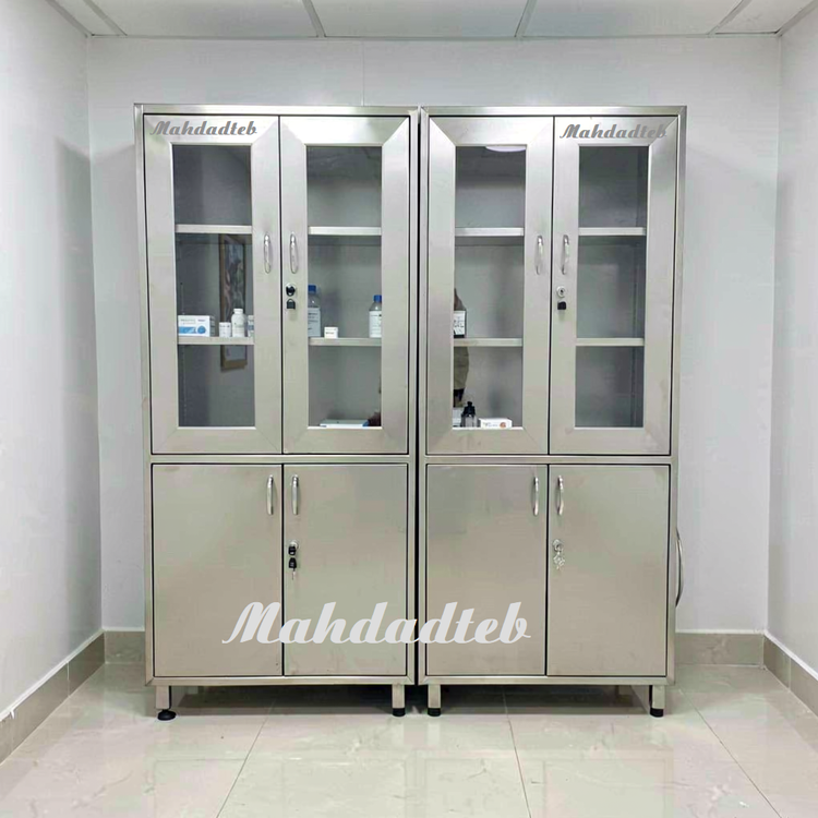 کمد اتاق عمل مدل چهار درب استیل مهداد طب