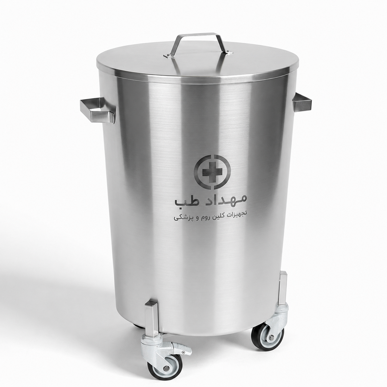 سطل کلین روم استیل چرخدار