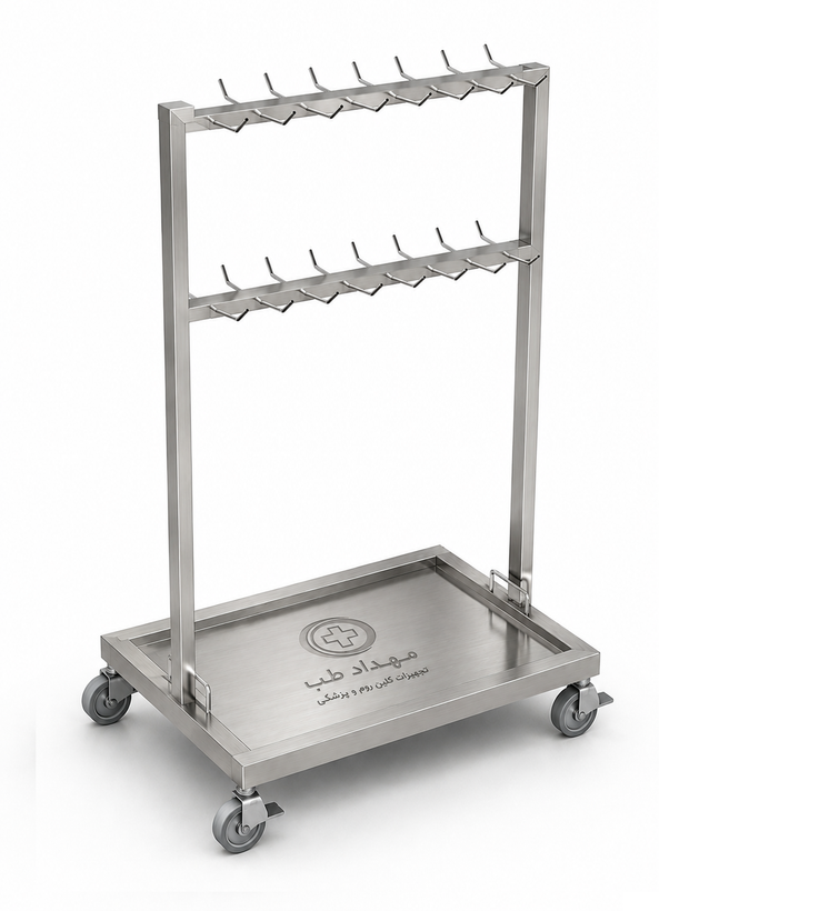 ترالی گاز شمار استیل اتاق عمل - کد -MHT213
