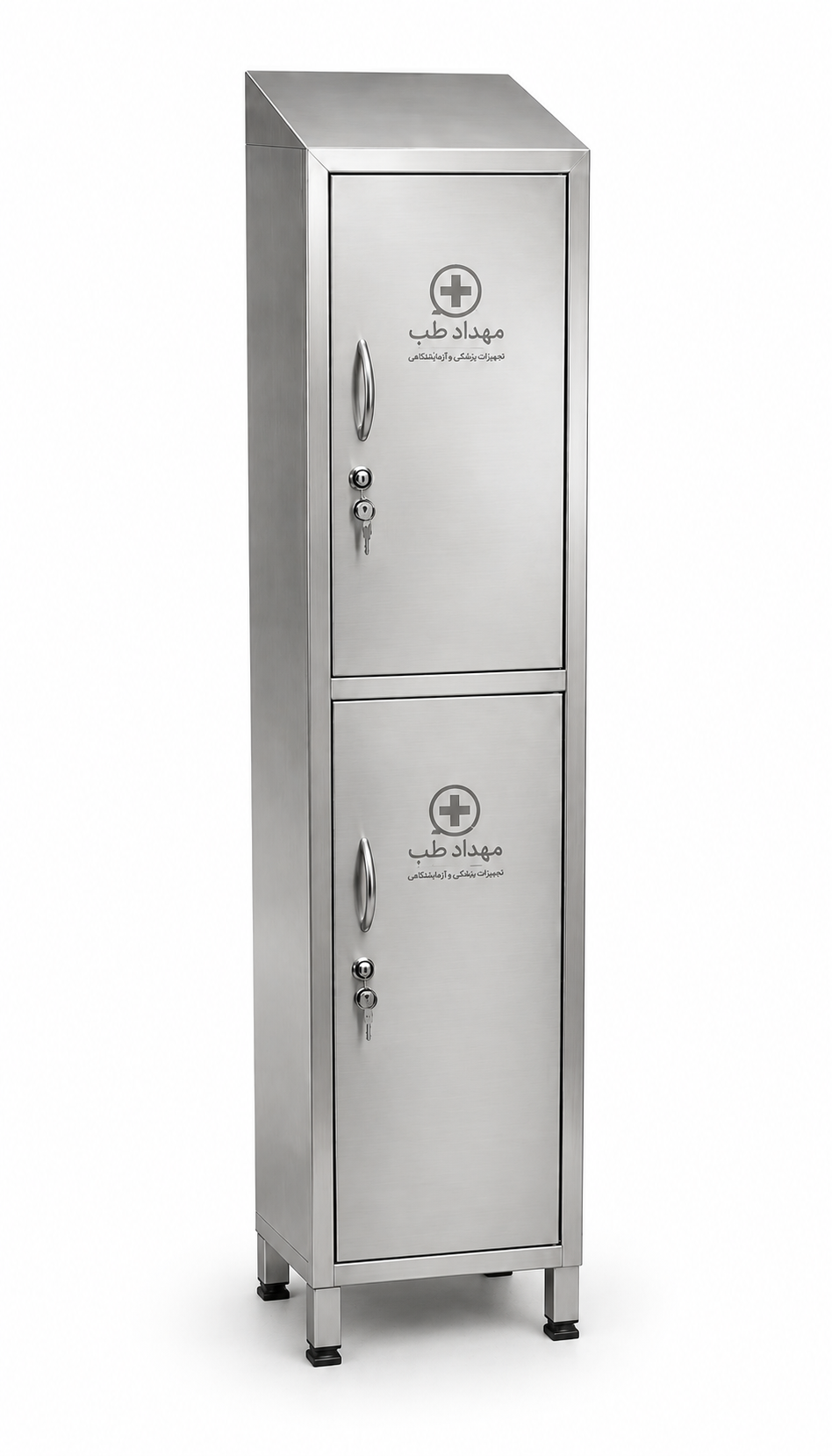 کمد کلین روم دو درب استیل