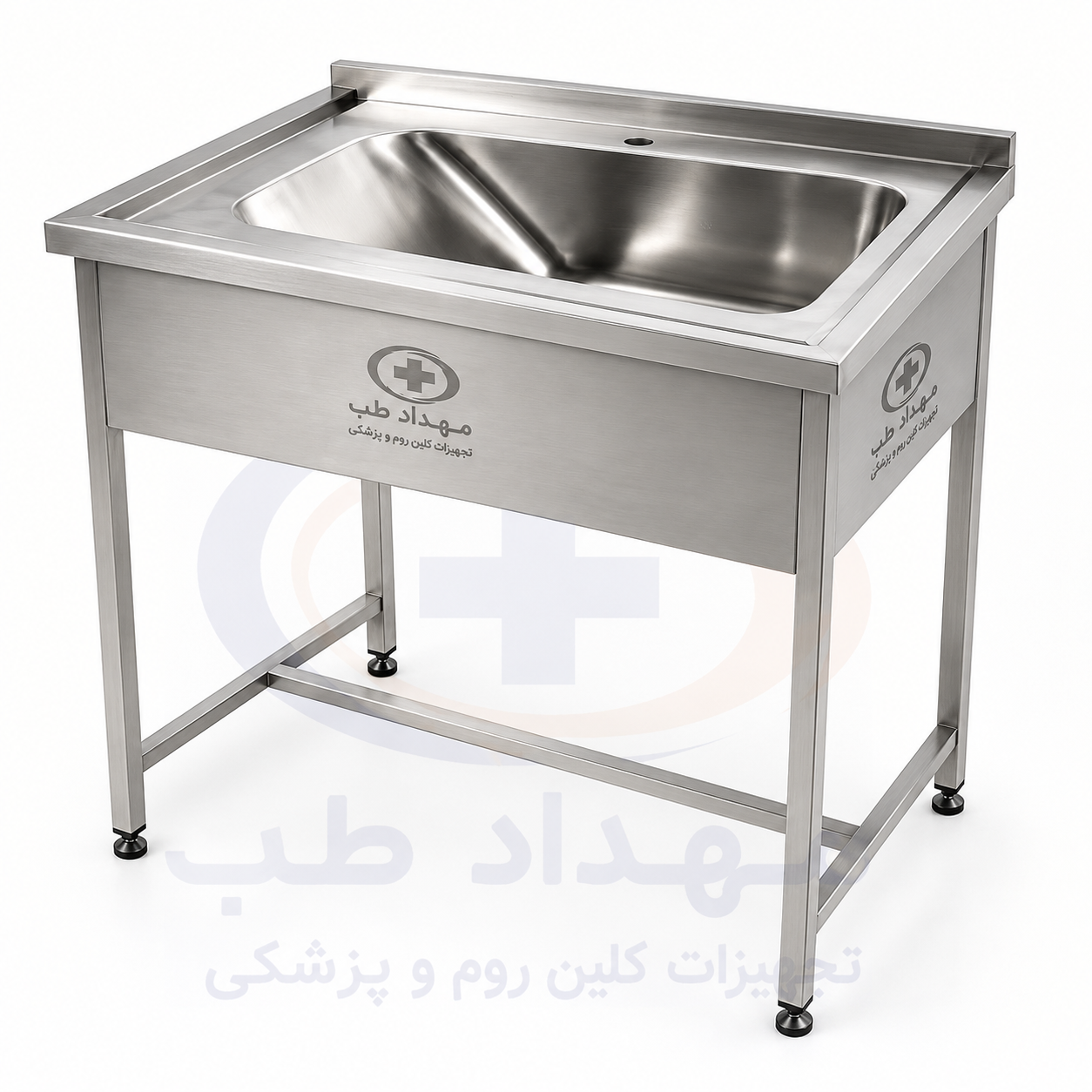 سینک شستشوی نوزاد پایه دار استیل مهداد طب
